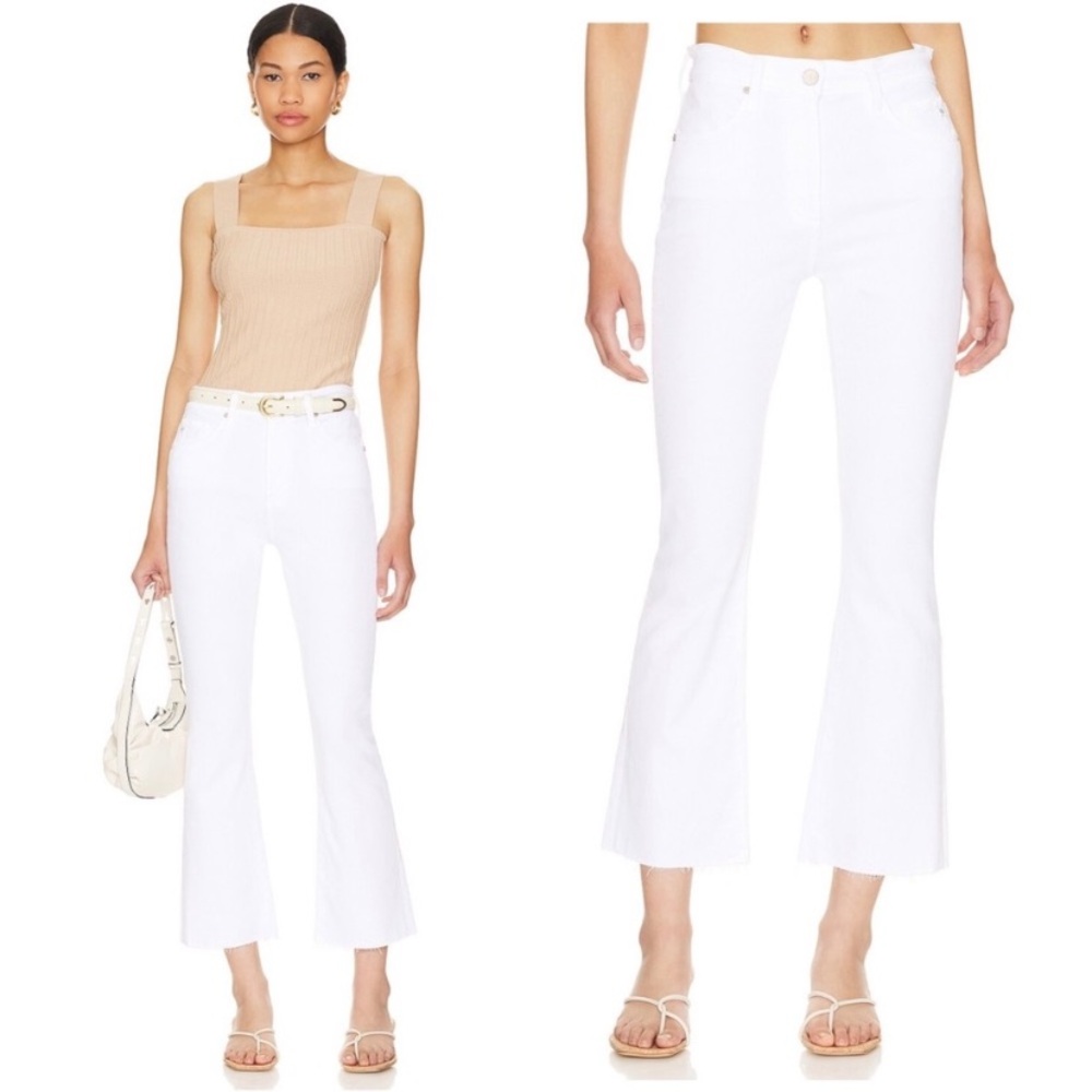 AG Adriano Goldschmied Farrah Boot Crop Denim White Jean High Rise Size 26